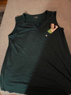 Eddie Bauer Teal V-Neck Sleeveless Tank